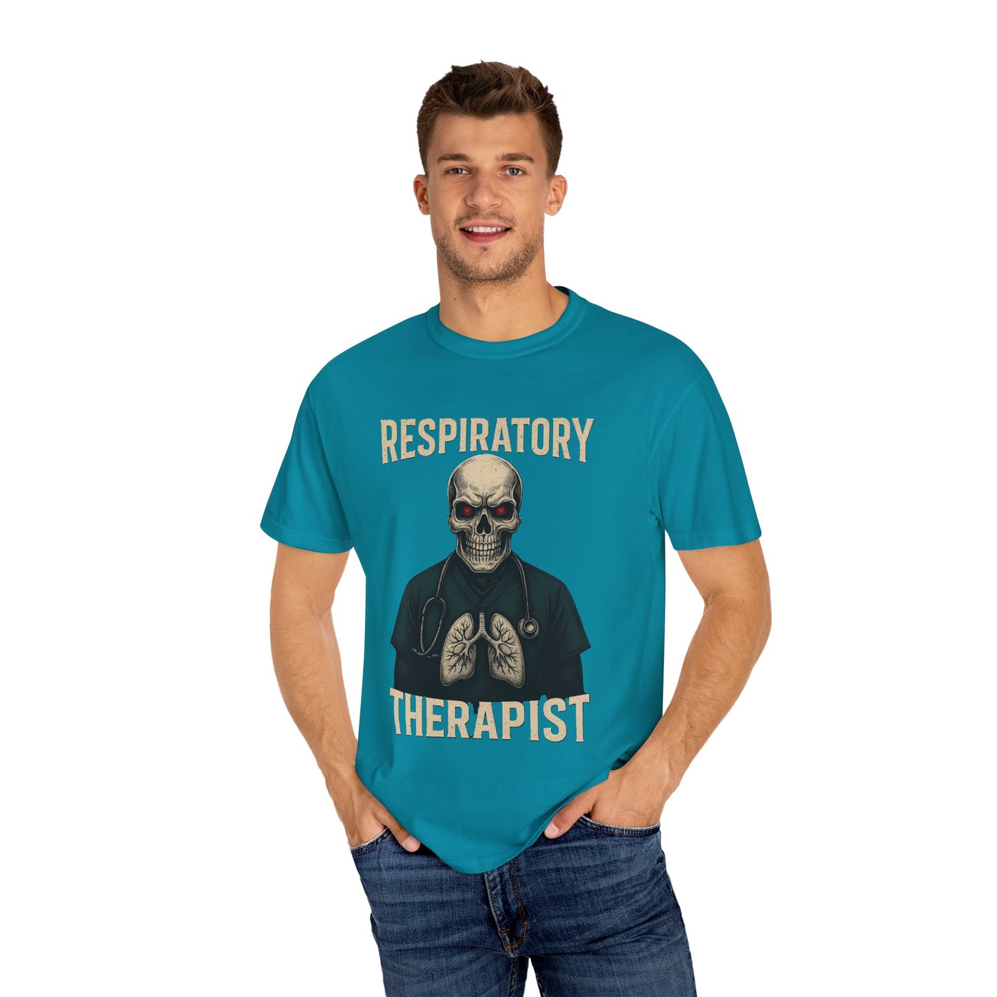 Respiratory Warrior Skull T-Shirt – Vintage Medical Graphic Tee