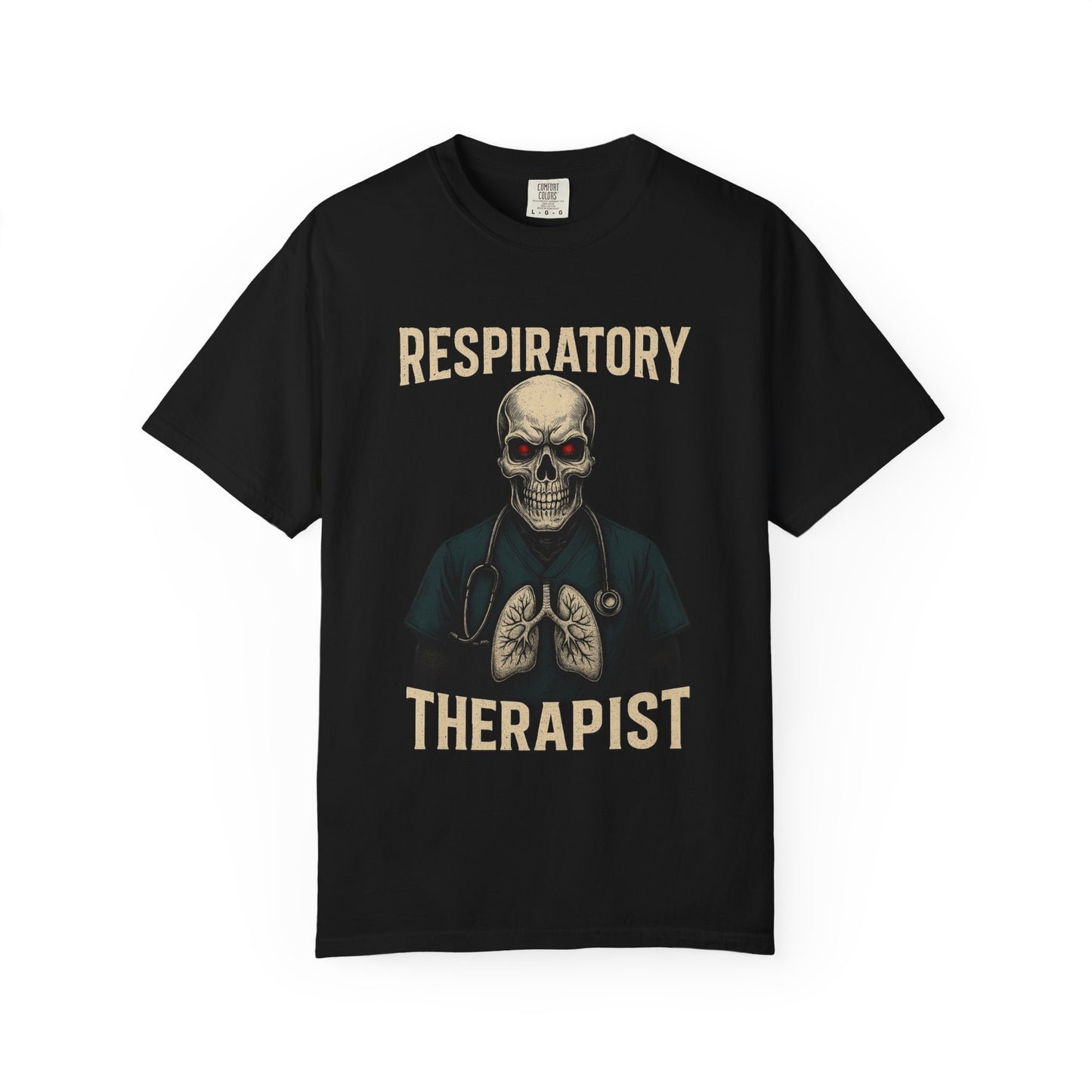 Respiratory Warrior Skull T-Shirt – Vintage Medical Graphic Tee