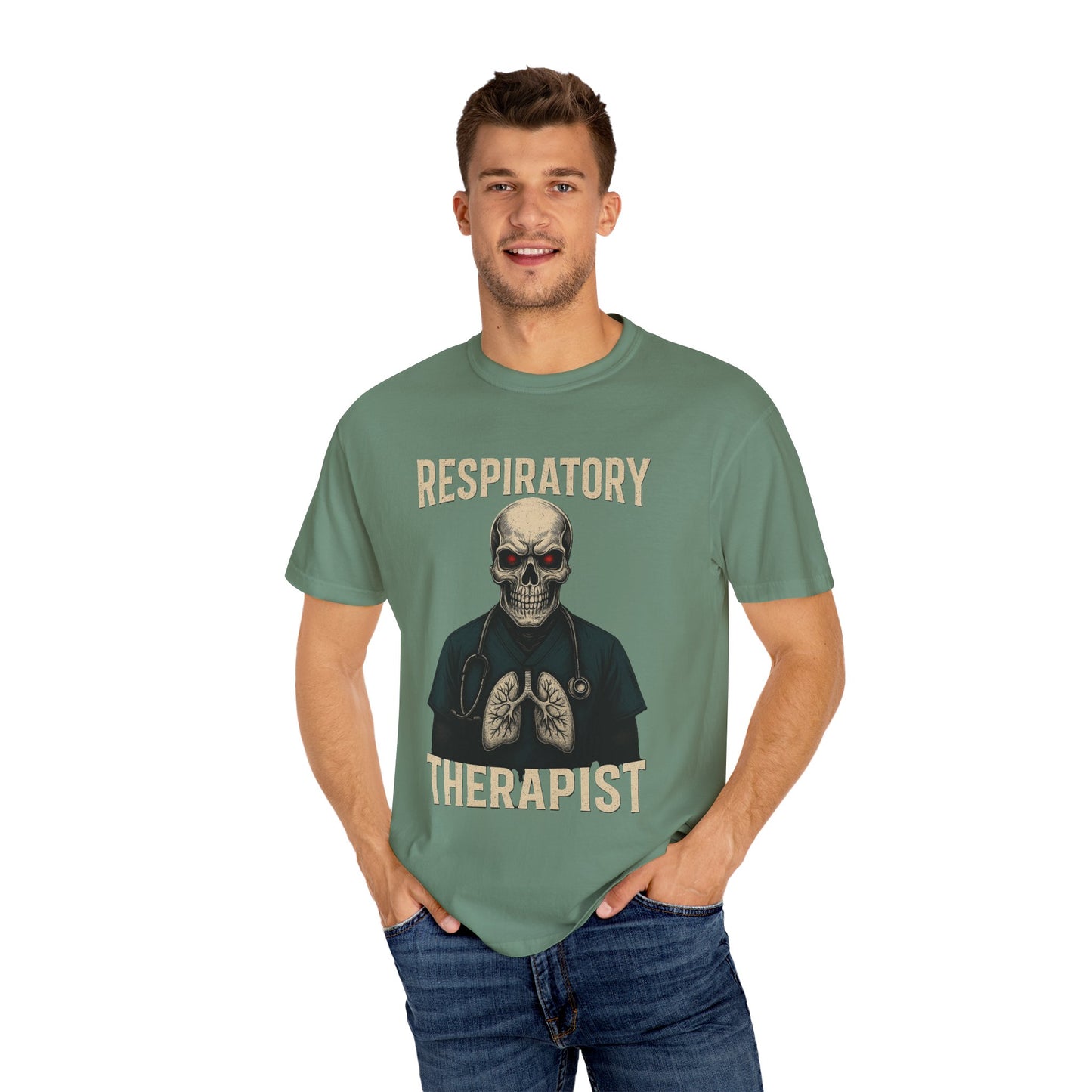Respiratory Warrior Skull T-Shirt – Vintage Medical Graphic Tee