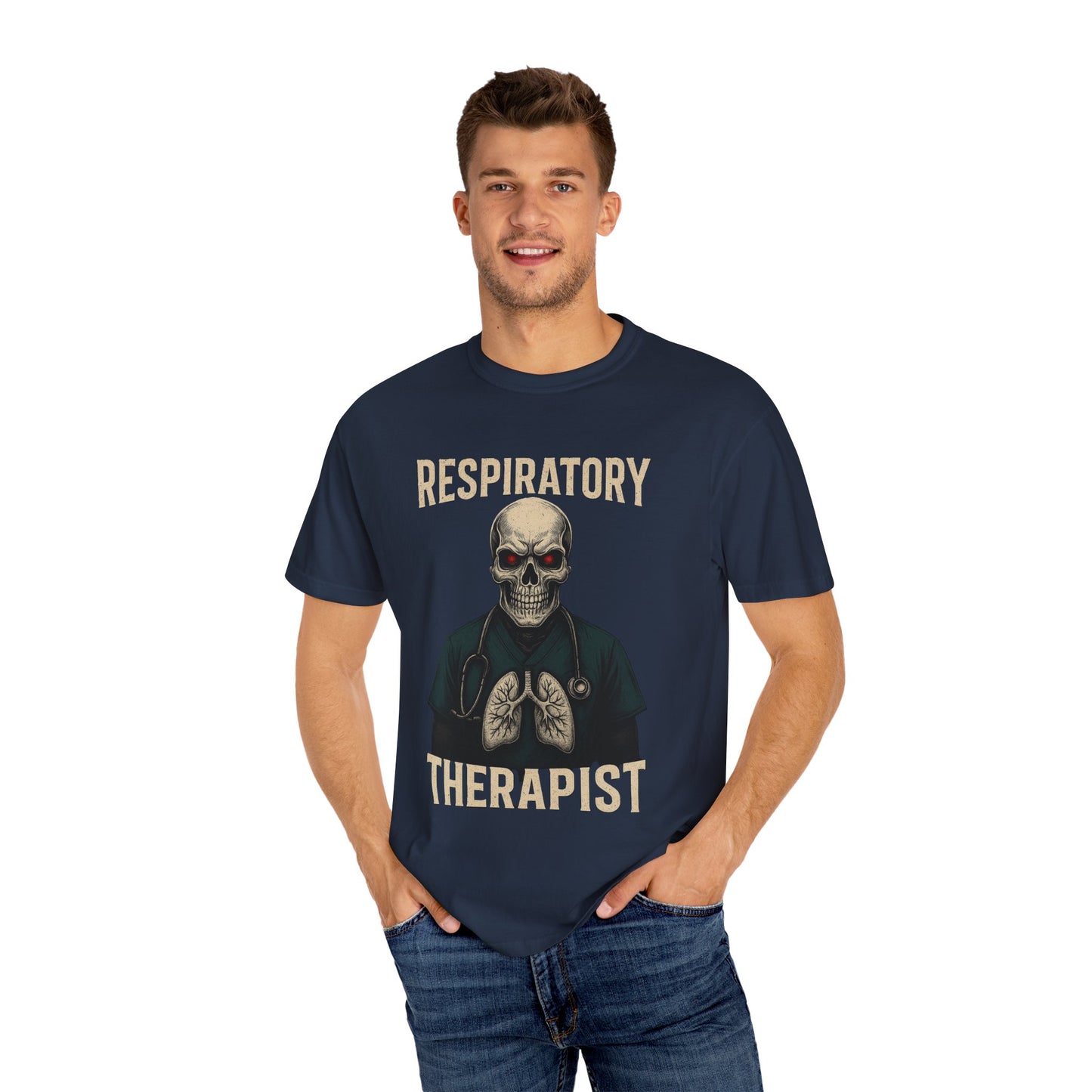 Respiratory Warrior Skull T-Shirt – Vintage Medical Graphic Tee