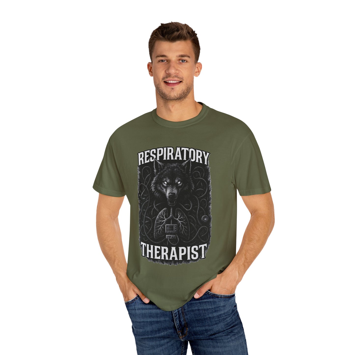 Respiratory Therapist Wolf Mens T-Shirt