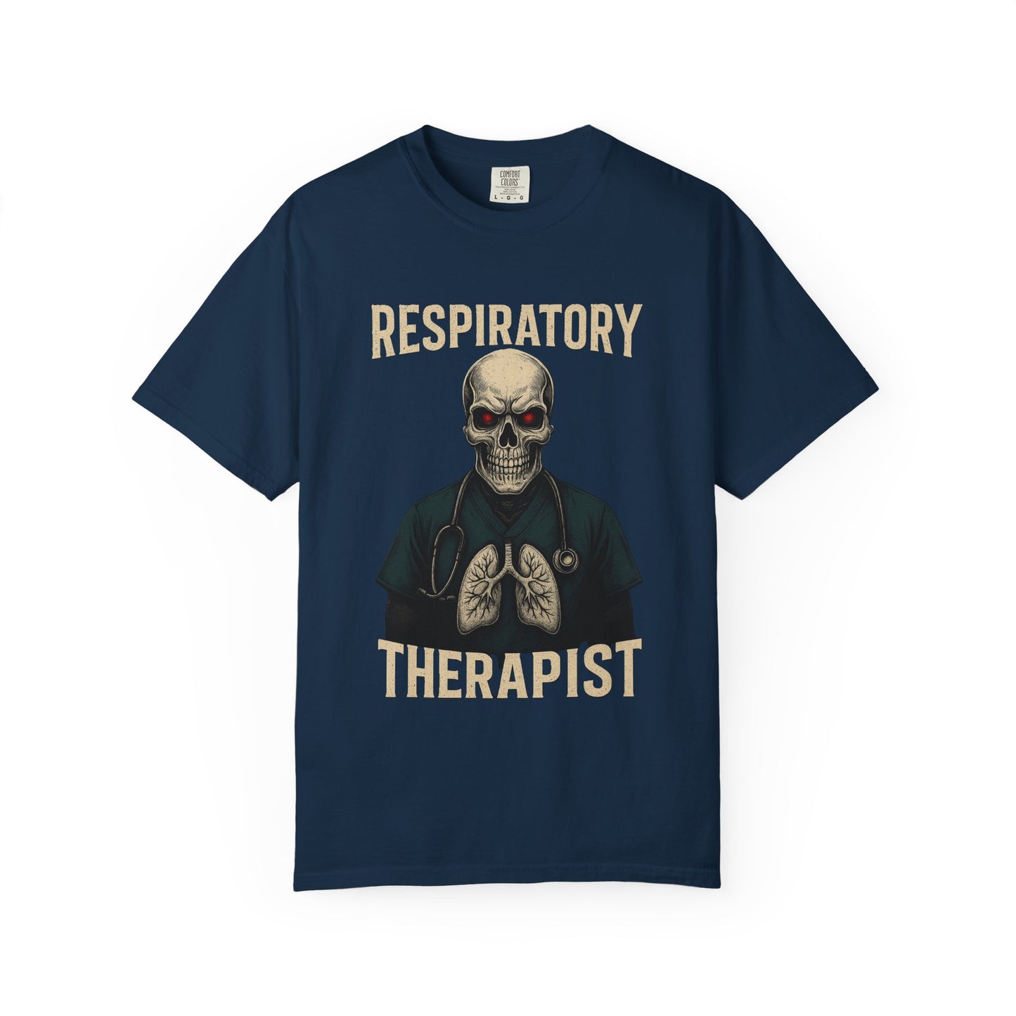 Respiratory Warrior Skull T-Shirt – Vintage Medical Graphic Tee