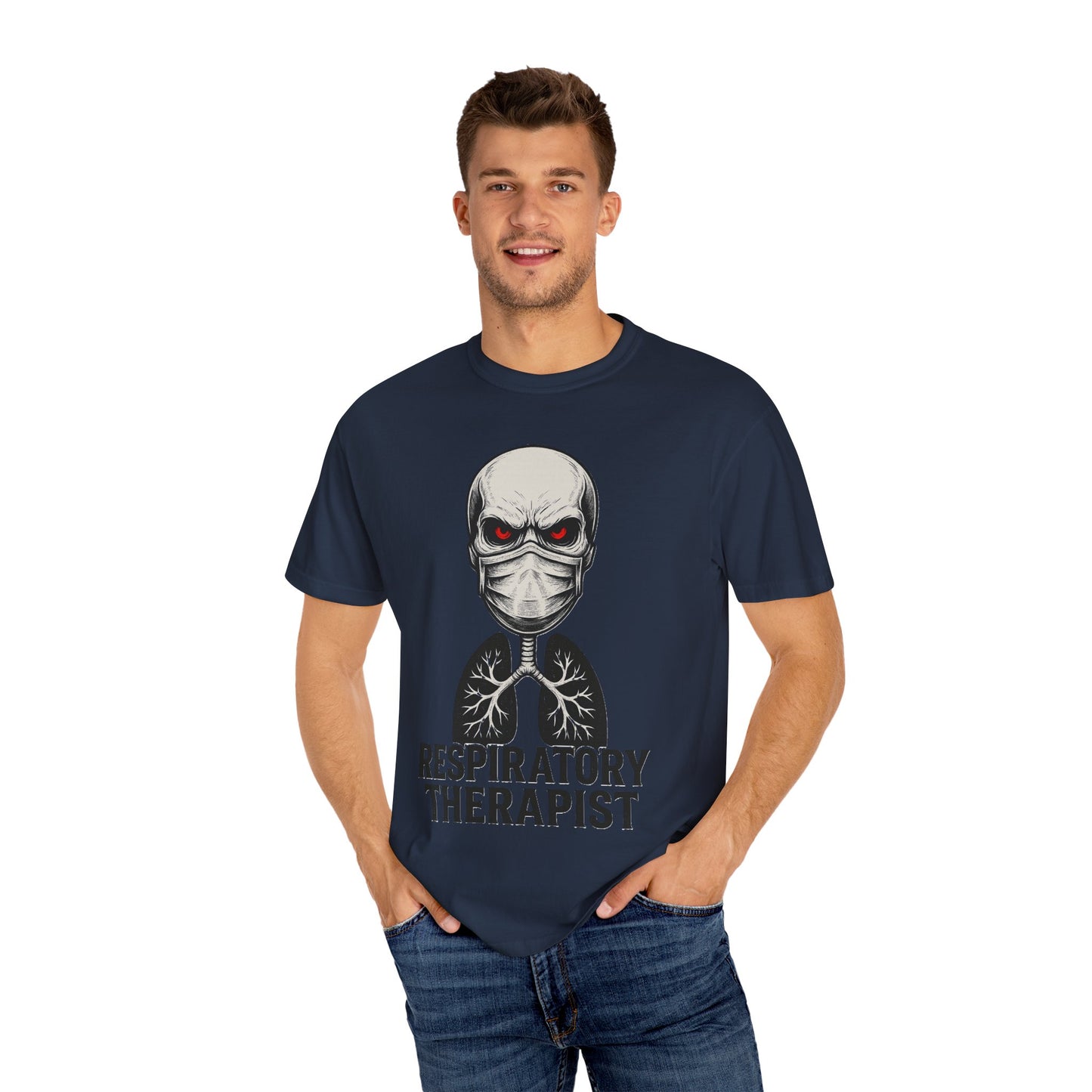 Respiratory Warrior Skull Mens T-Shirt