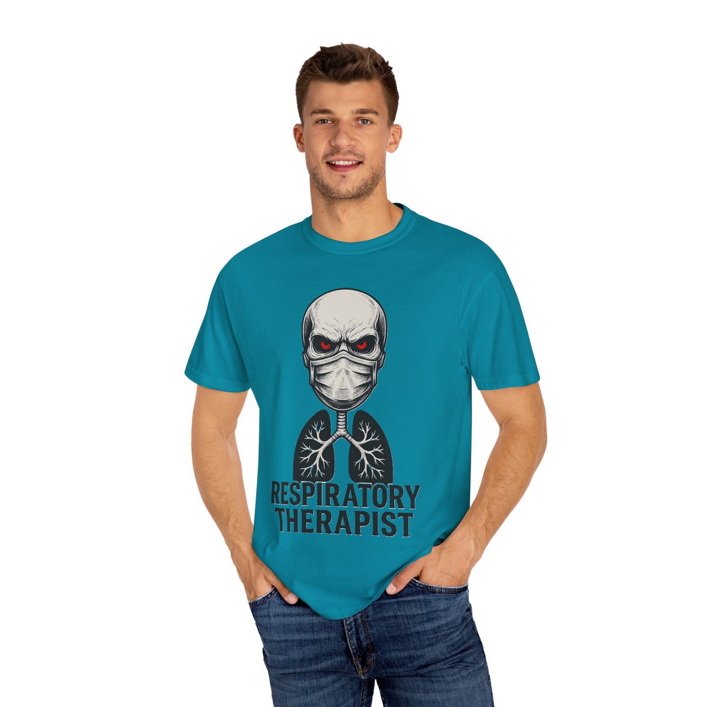 Respiratory Warrior Skull Mens T-Shirt