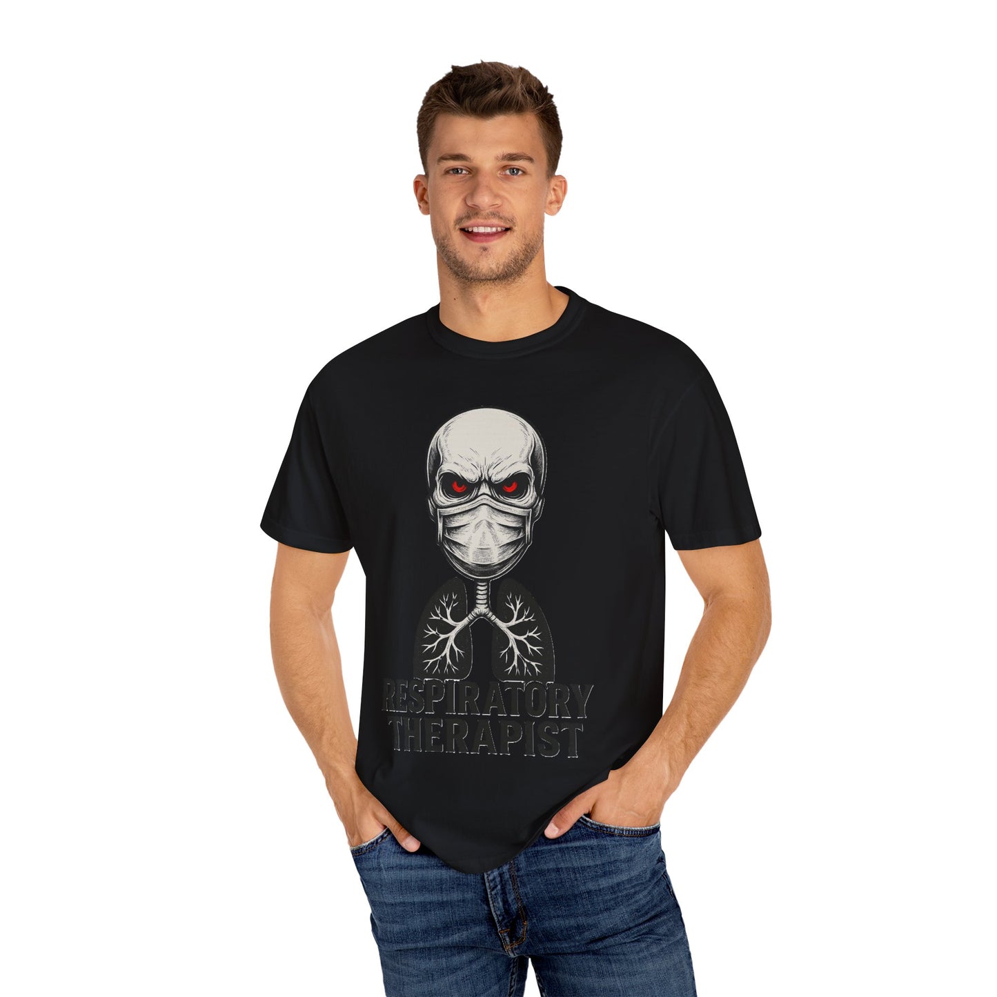 Respiratory Warrior Skull Mens T-Shirt