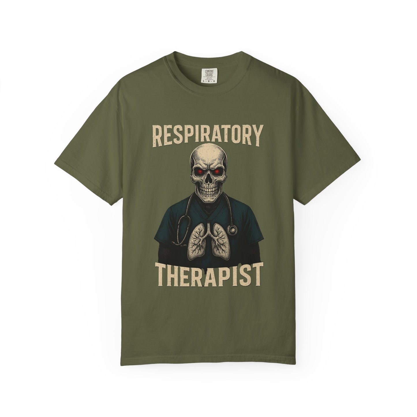 Respiratory Warrior Skull T-Shirt – Vintage Medical Graphic Tee