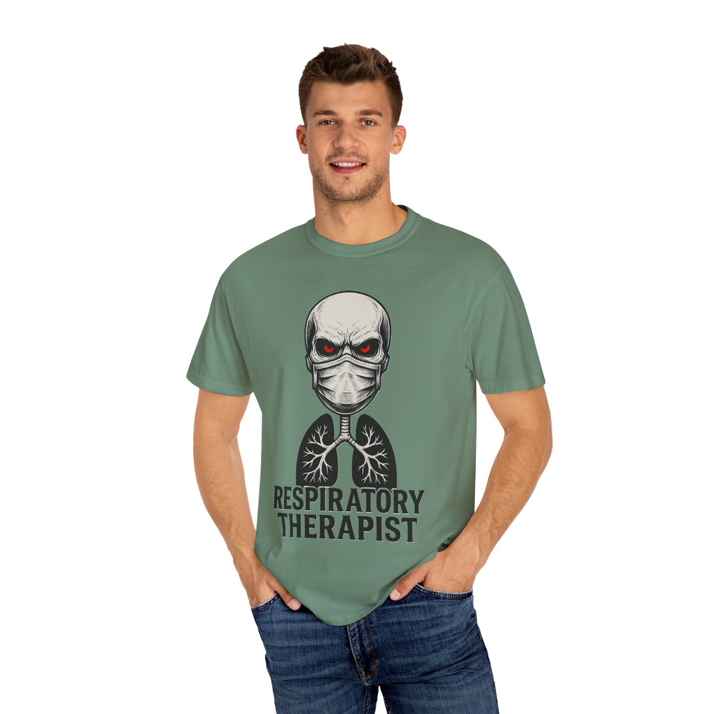 Respiratory Warrior Skull Mens T-Shirt