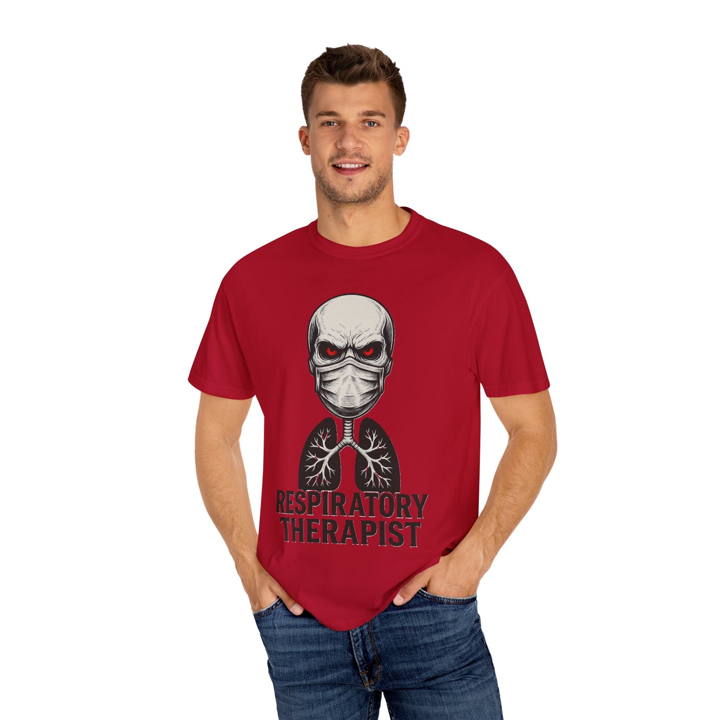 Respiratory Warrior Skull Mens T-Shirt