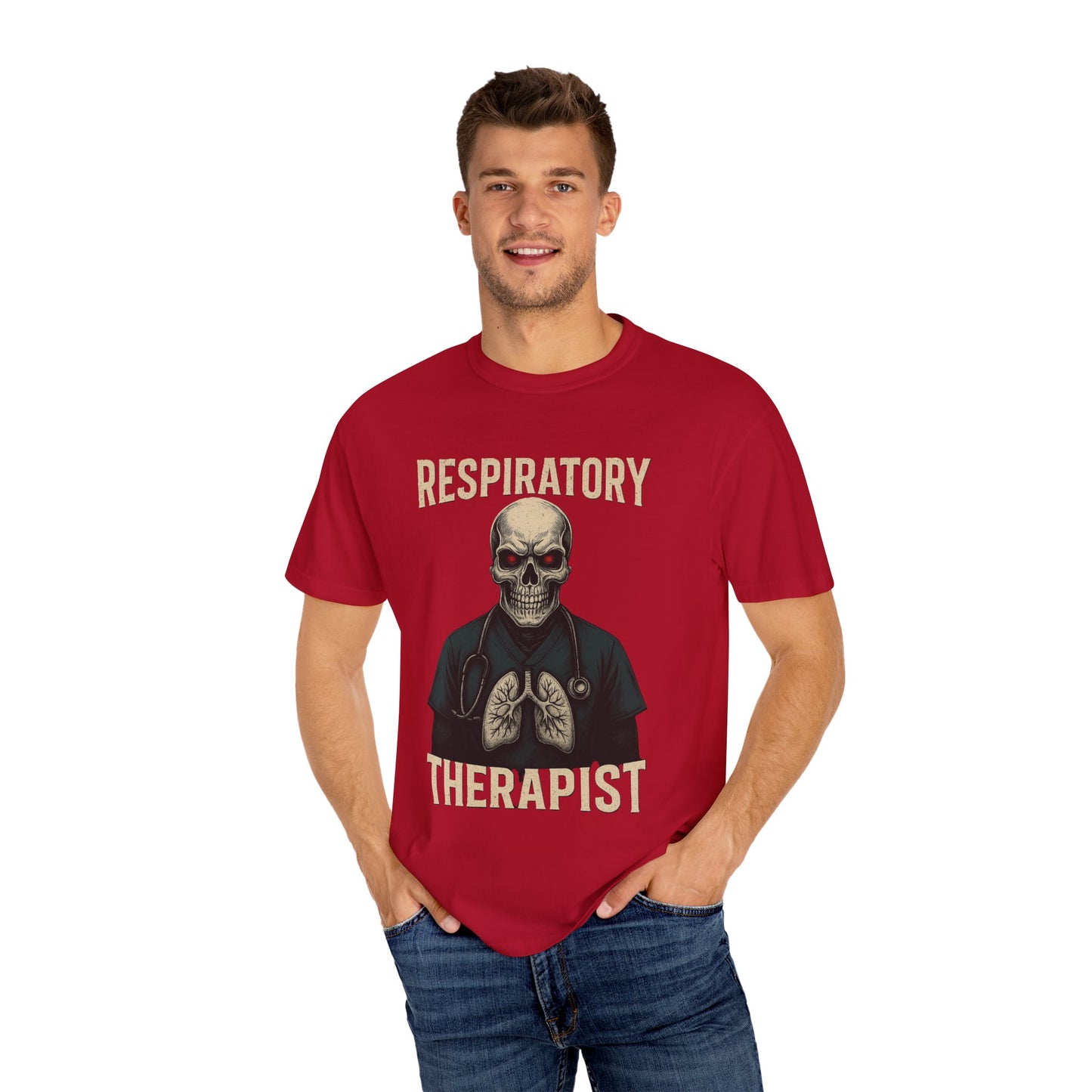 Respiratory Warrior Skull T-Shirt – Vintage Medical Graphic Tee