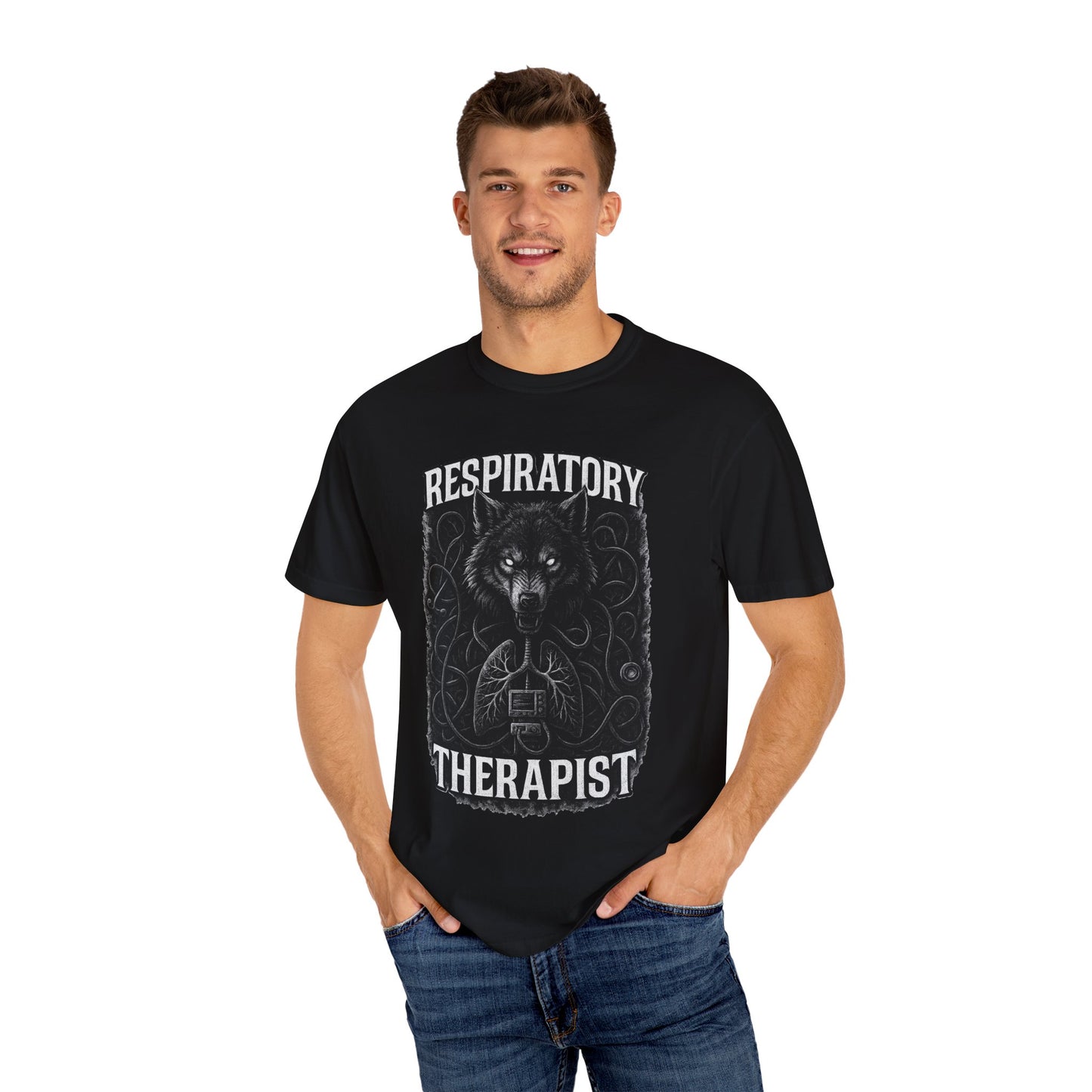 Respiratory Therapist Wolf Mens T-Shirt