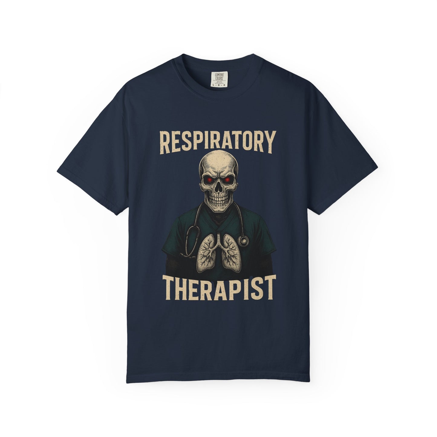 Respiratory Warrior Skull T-Shirt – Vintage Medical Graphic Tee