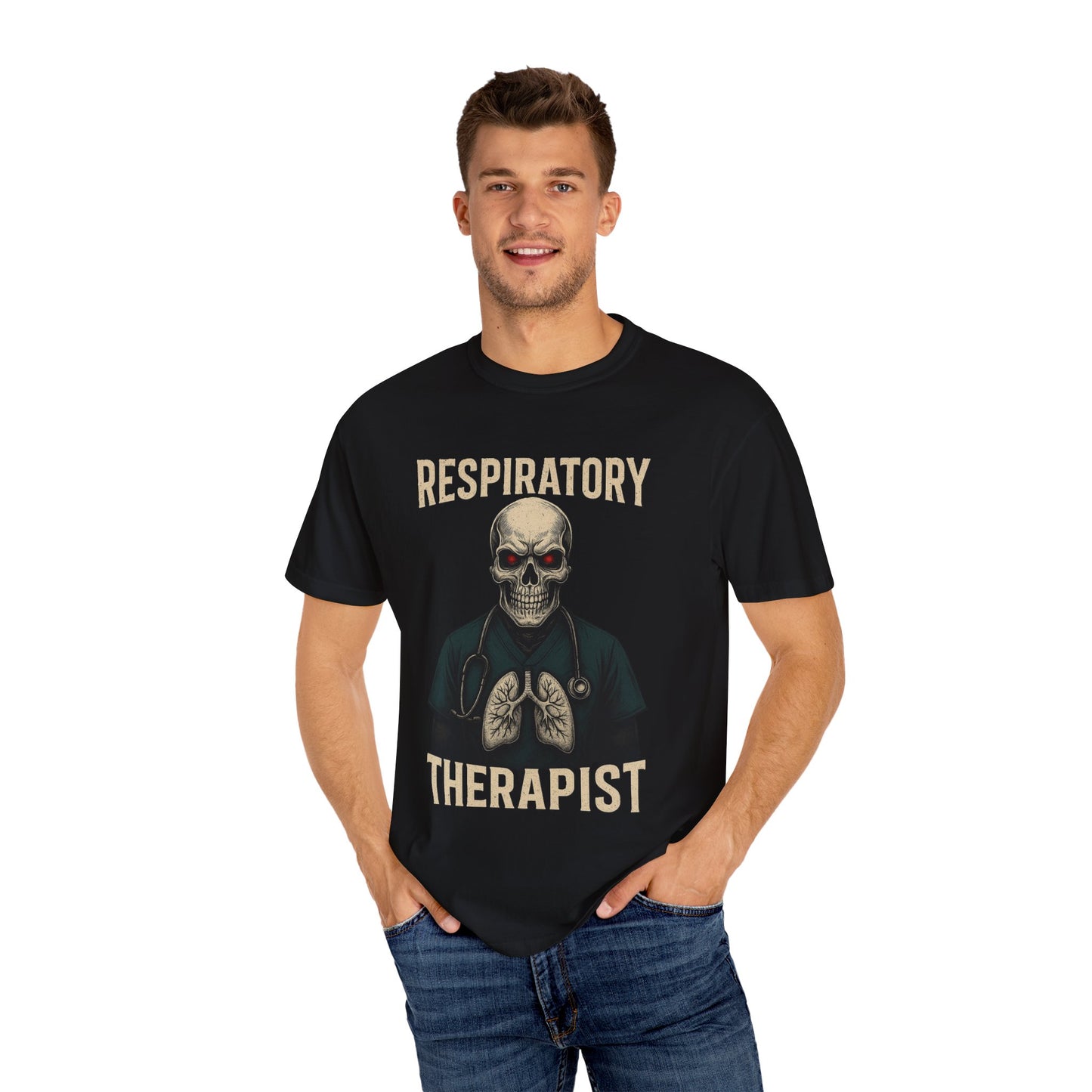 Respiratory Warrior Skull T-Shirt – Vintage Medical Graphic Tee