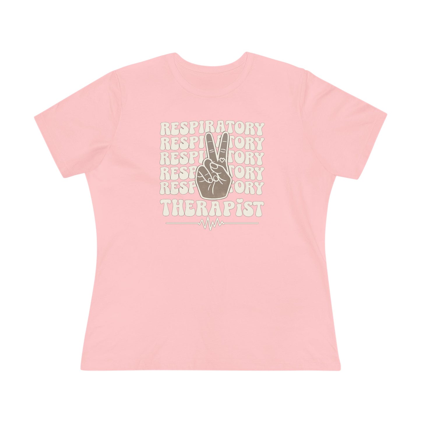 Women's Tshirt - "Respiratory Therapist with Peace Sign"