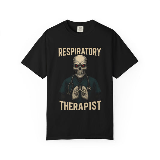 Respiratory Warrior Skull T-Shirt – Vintage Medical Graphic Tee