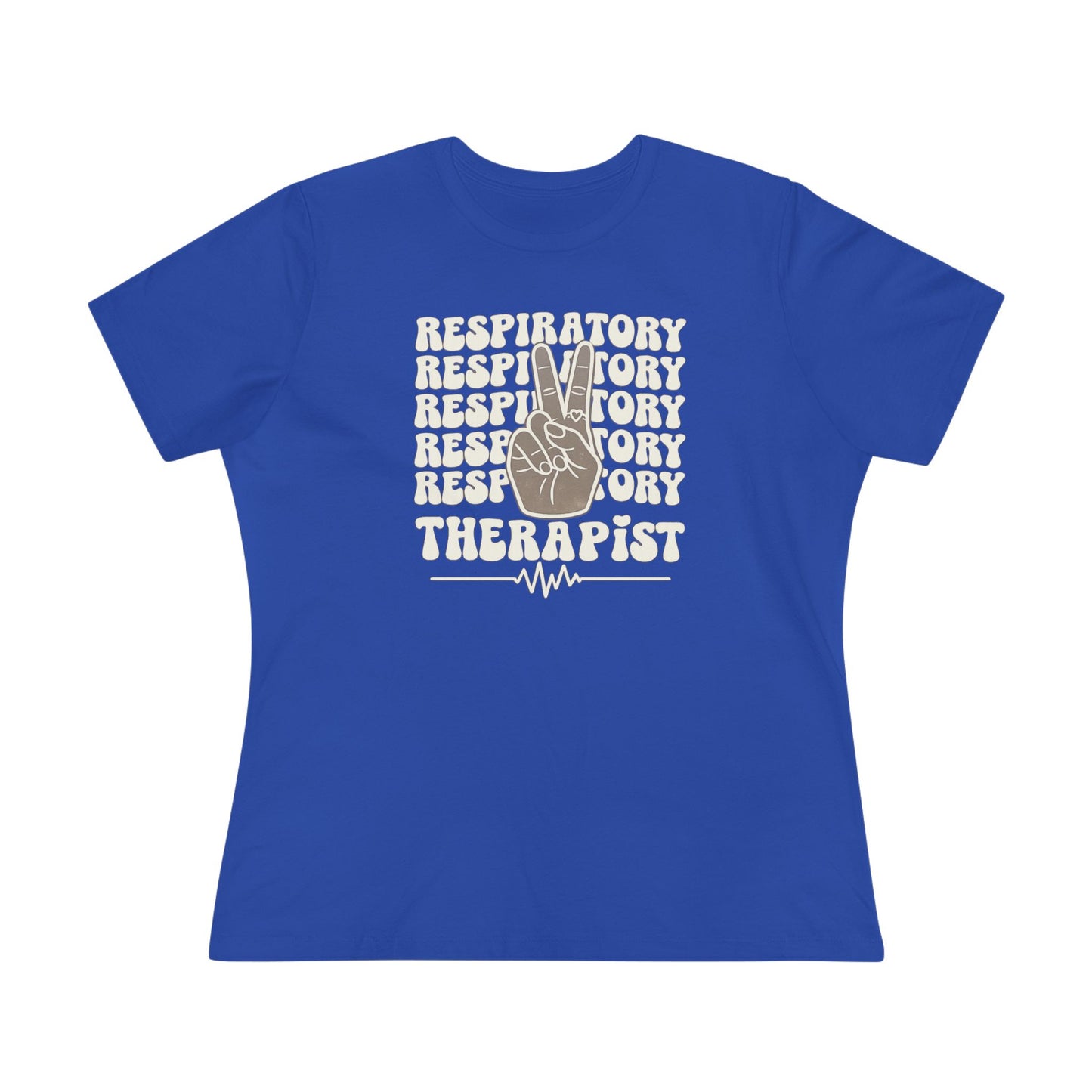 Women's Tshirt - "Respiratory Therapist with Peace Sign"