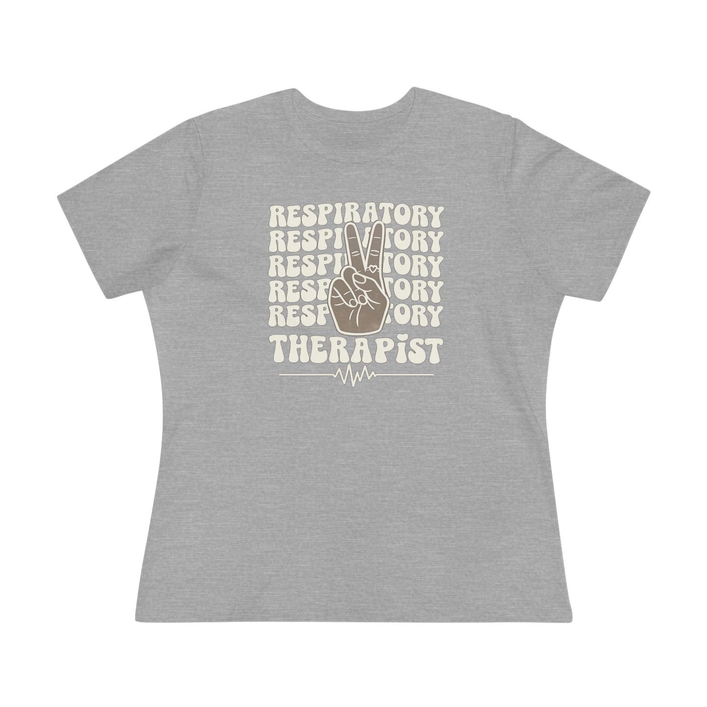 Women's Tshirt - "Respiratory Therapist with Peace Sign"