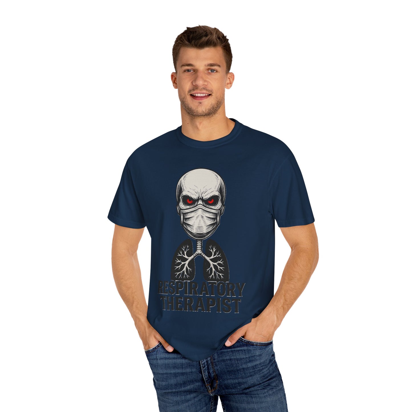 Respiratory Warrior Skull Mens T-Shirt