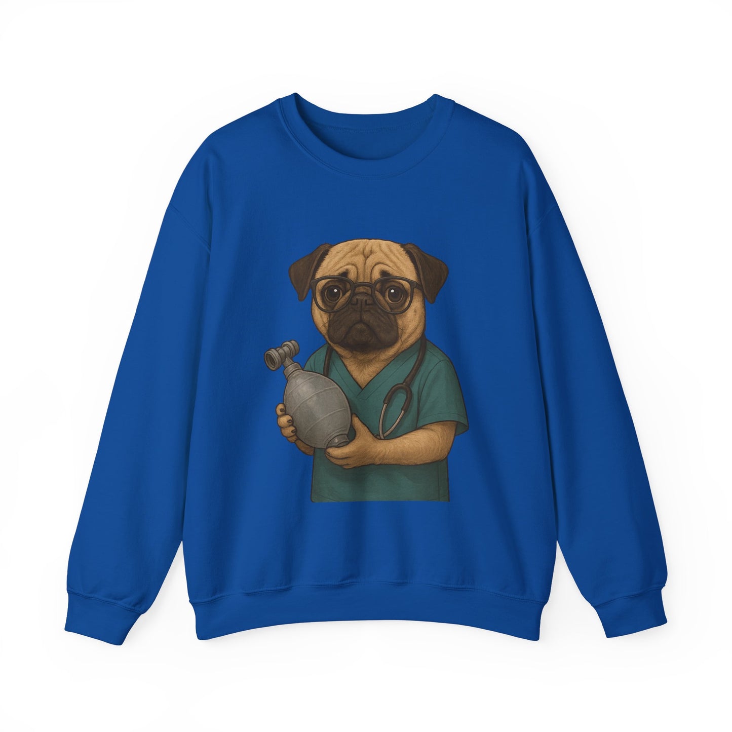 Pug Respiratory Therapist Crewneck Sweatshirt