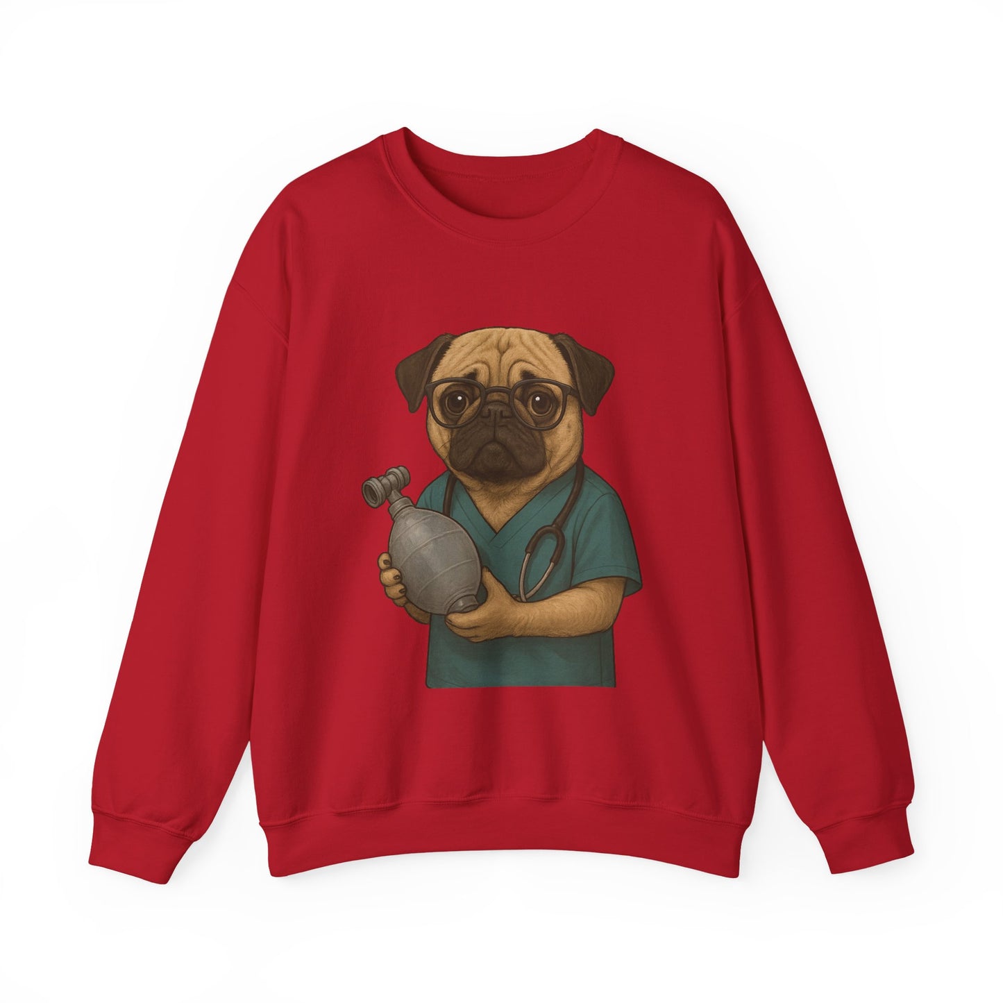 Pug Respiratory Therapist Crewneck Sweatshirt