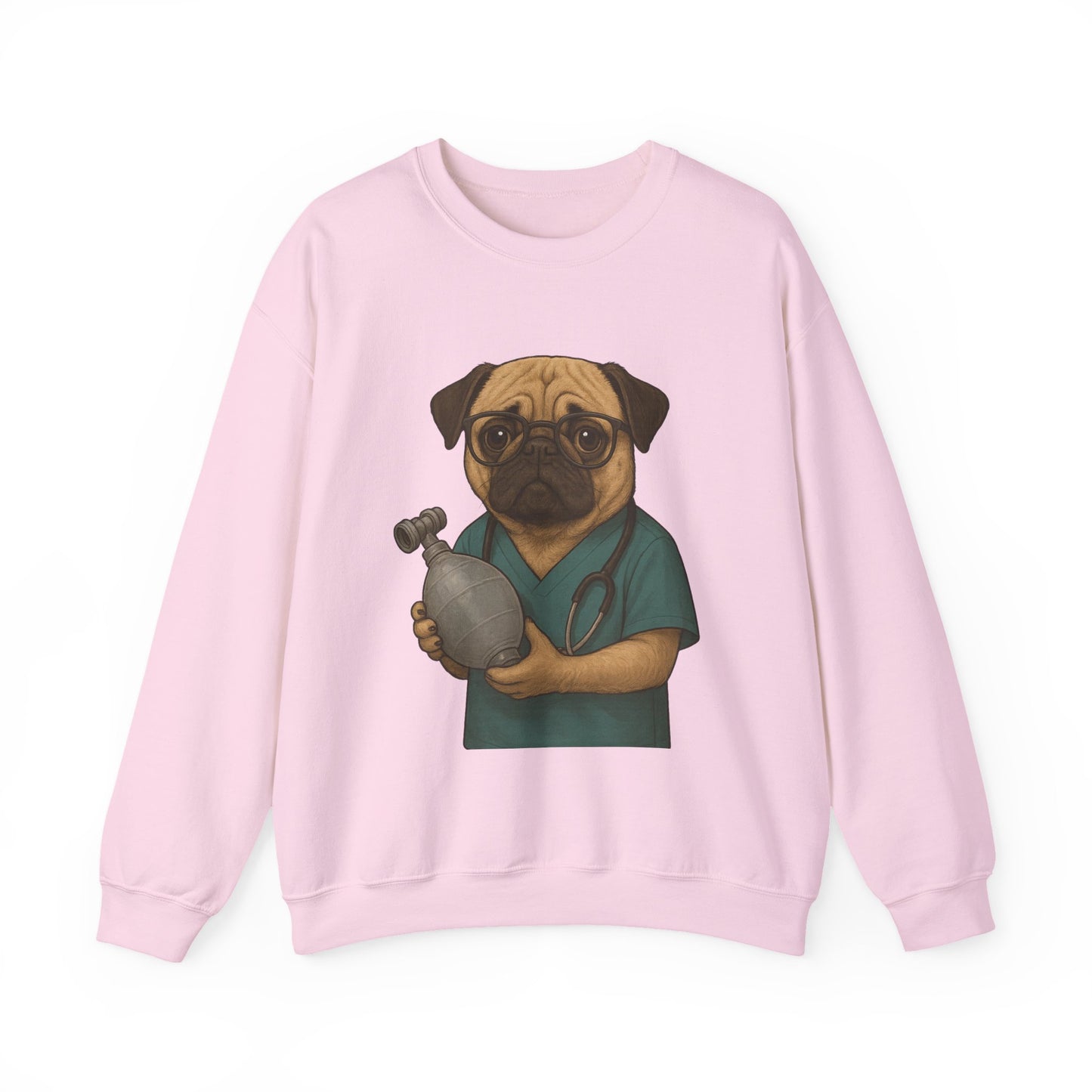 Pug Respiratory Therapist Crewneck Sweatshirt