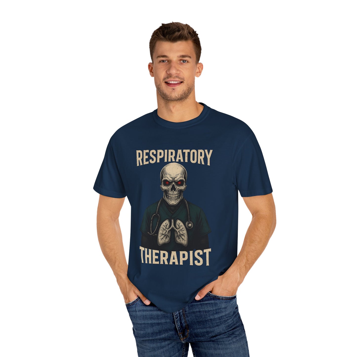 Respiratory Warrior Skull T-Shirt – Vintage Medical Graphic Tee