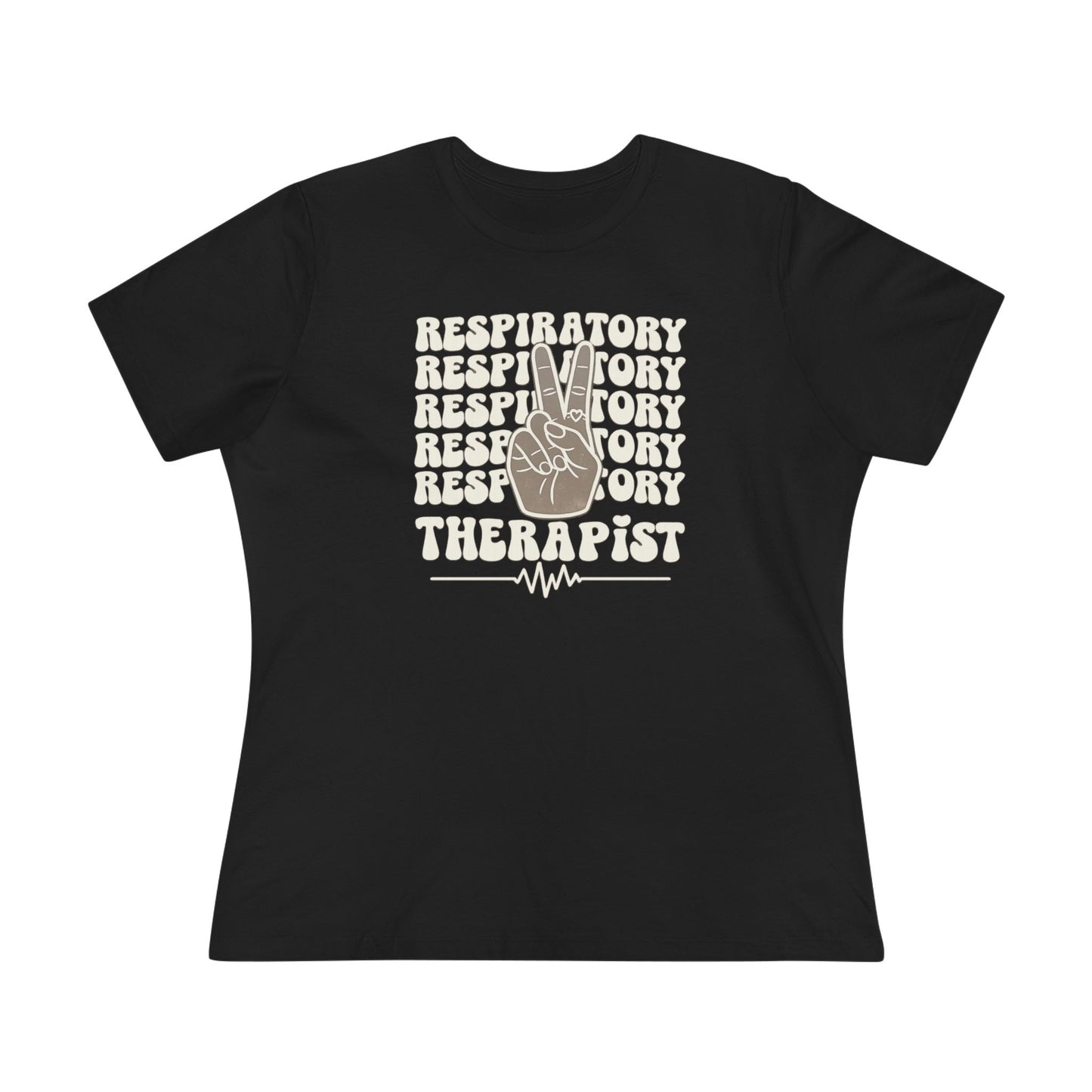 Women's Tshirt - "Respiratory Therapist with Peace Sign"
