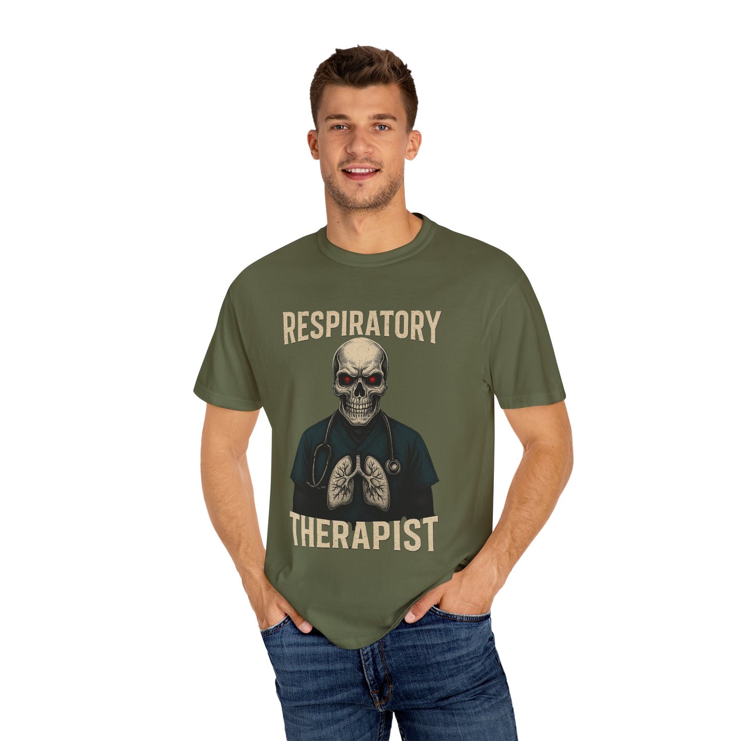 Respiratory Warrior Skull T-Shirt – Vintage Medical Graphic Tee