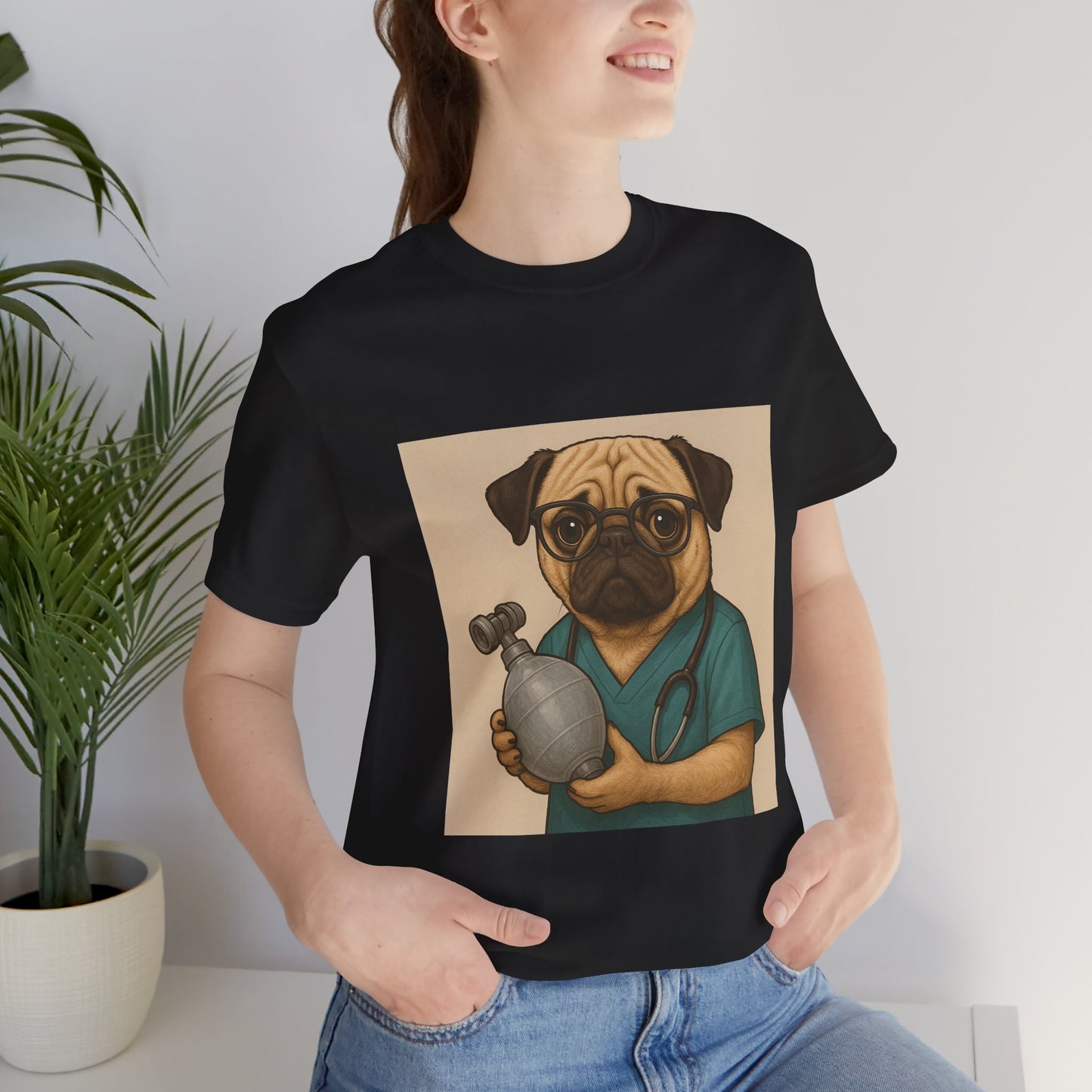 Pug T-Shirt – RT Humor for Pet-Loving Healthcare Workers