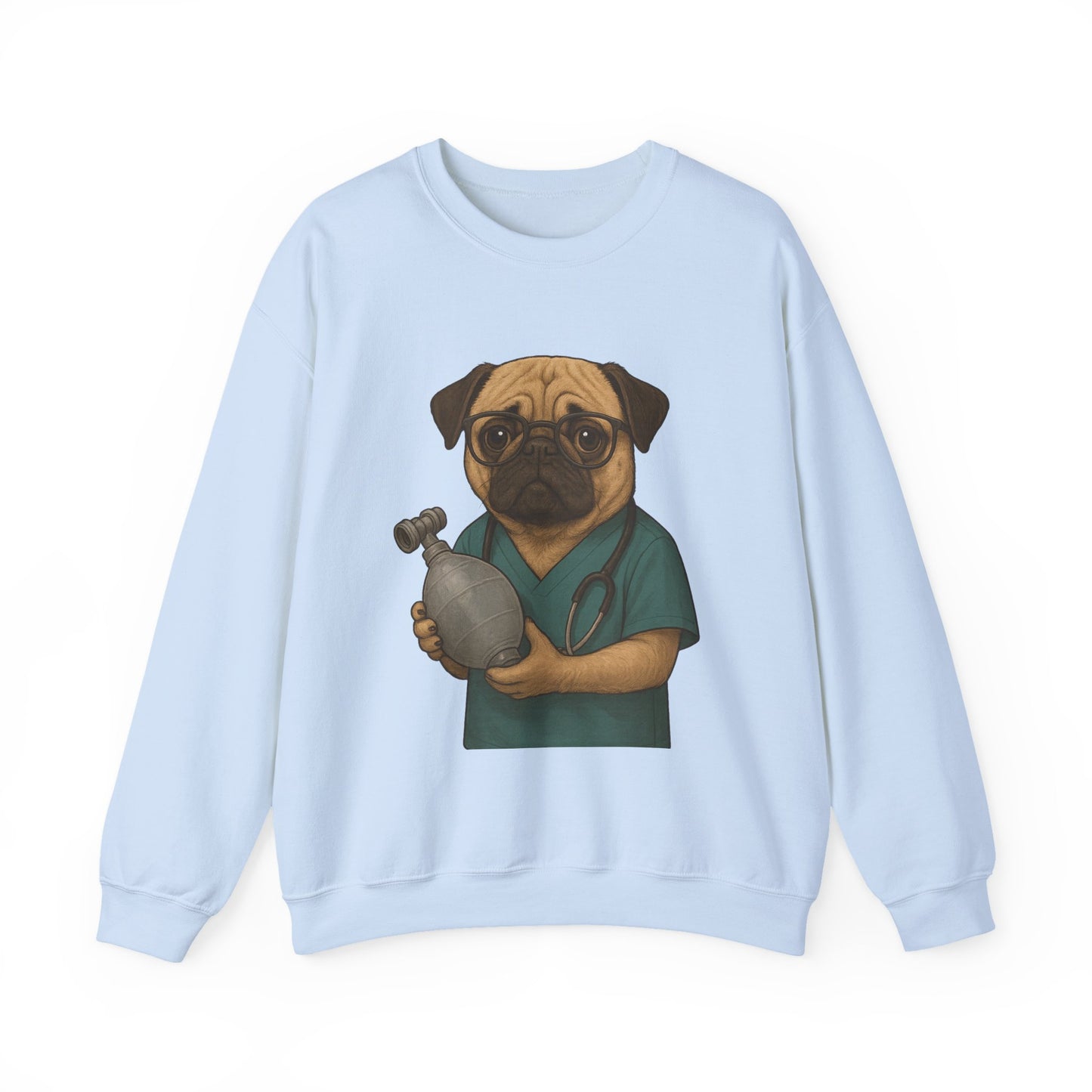 Pug Respiratory Therapist Crewneck Sweatshirt