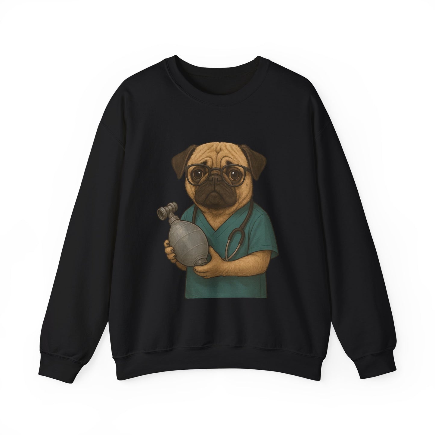 Pug Respiratory Therapist Crewneck Sweatshirt