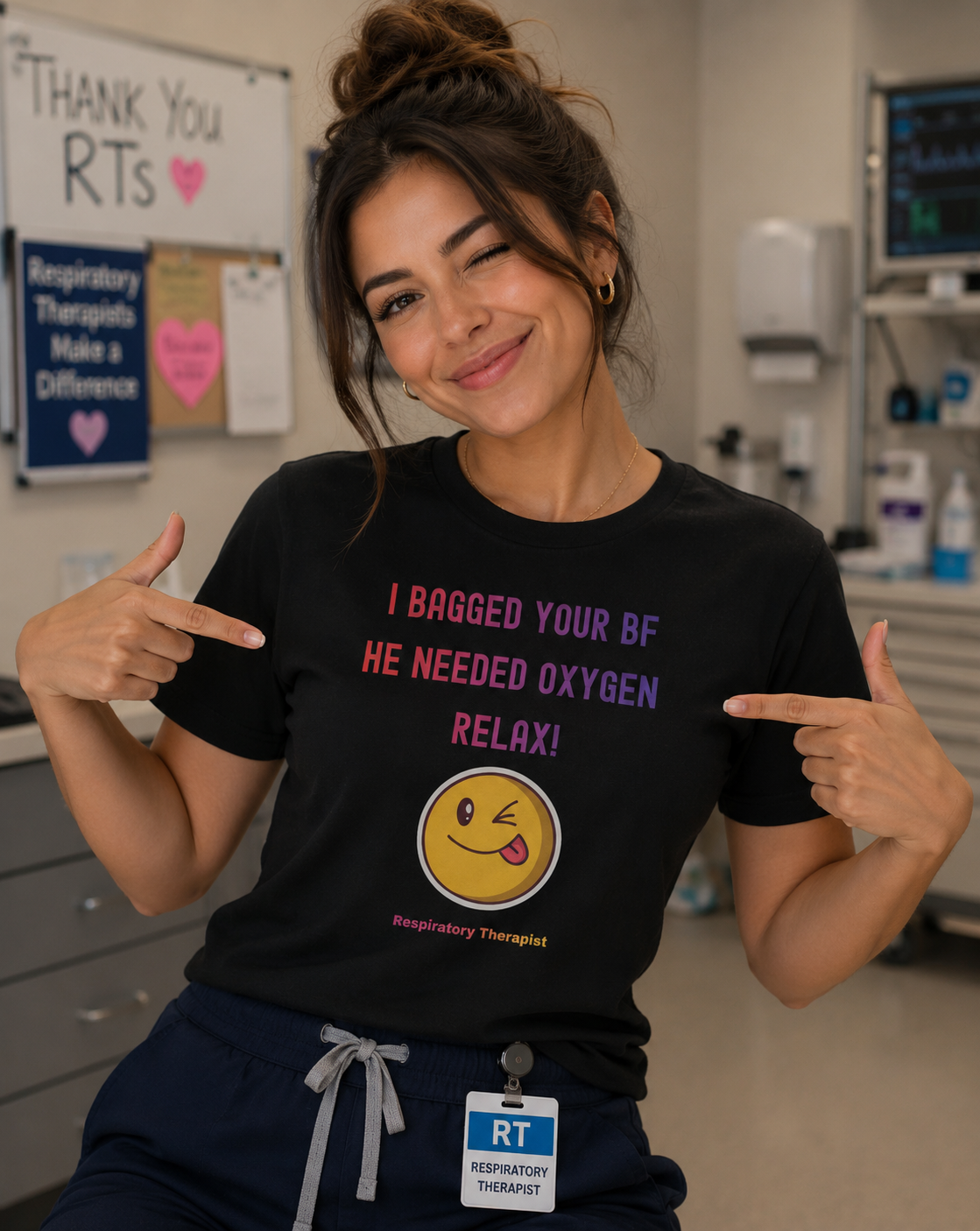 Women's Tshirt - "I bagged your bf. He needed Oxygen Relax"