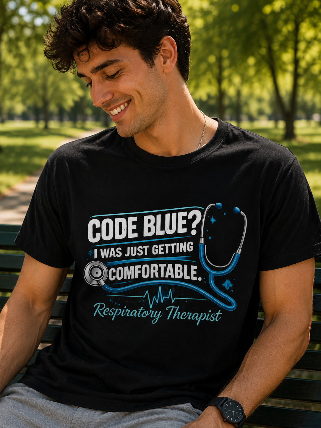 Code Blue Respiratory Therapist Tee